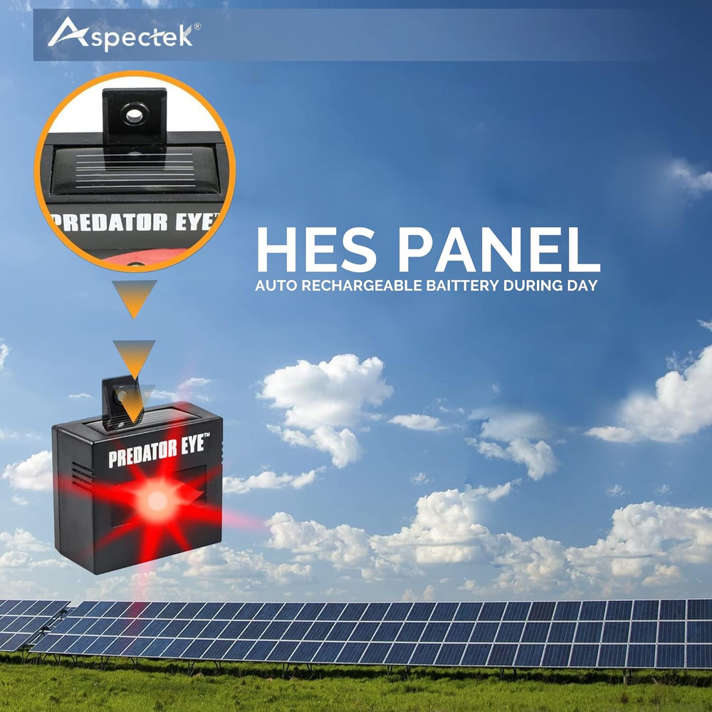 Solar-Powered Night Predator Eye Animal Deterrent Device