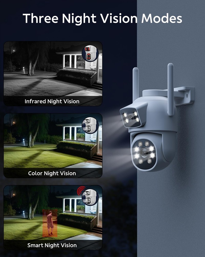 4MP Dual Lens Home Security Camera System Wireless, Security Cameras Wireless...