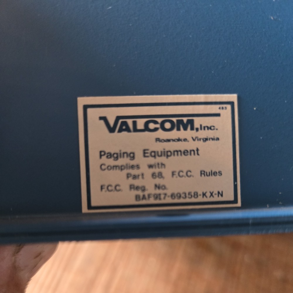 Valcom V-1104 3 zone Talkback page
