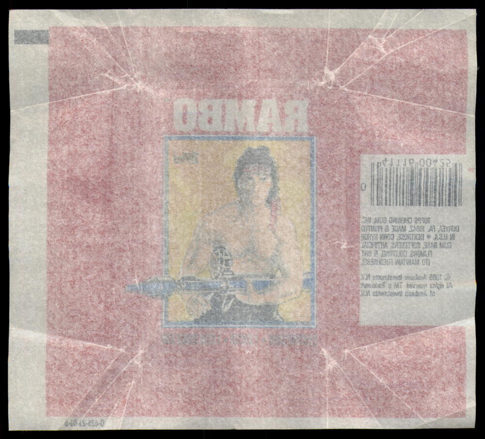1985 Topps Rambo Wrapper
