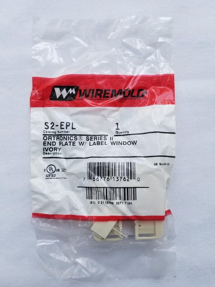 S2-EPL WIREMOLD Series II End Plate with Label Windows