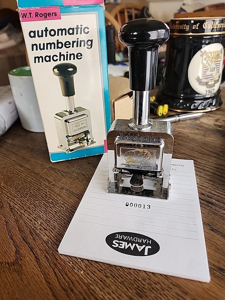 Rogers Automatic Numbering Machine Number Stamp Chrome 04213
