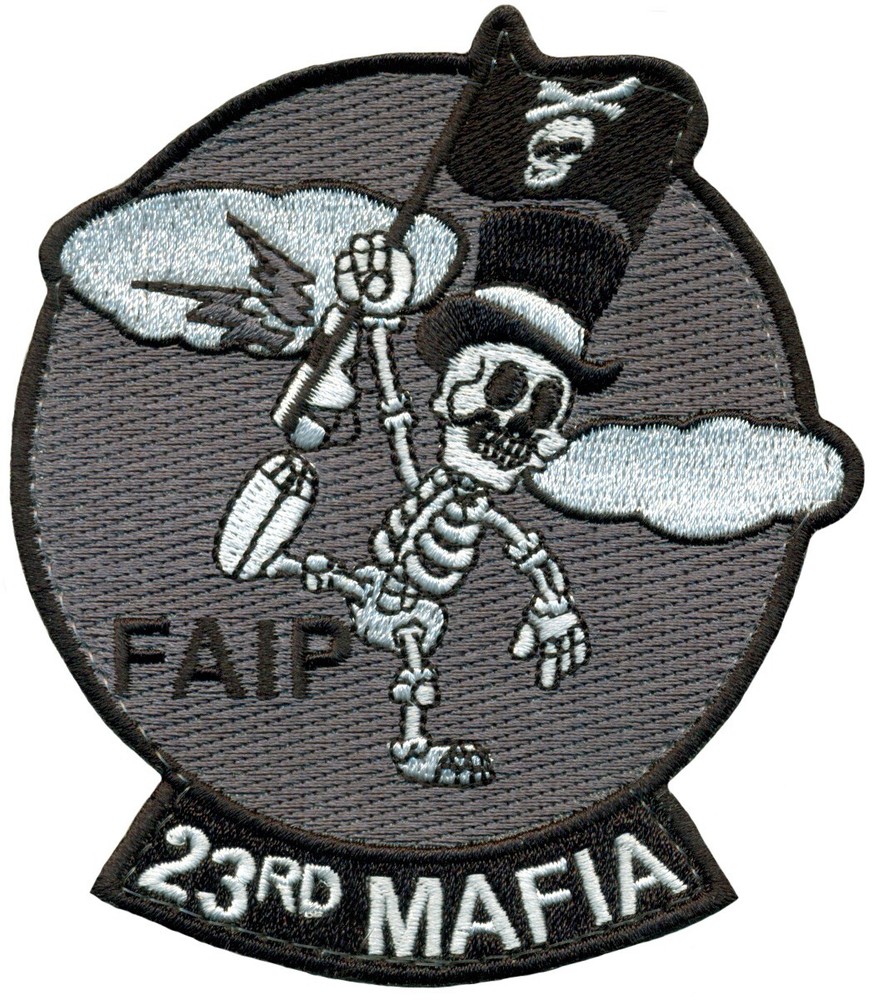 USAF  23rd FLYING TRAINING SQUADRON – HERITAGE – FAIP B&W PATCH