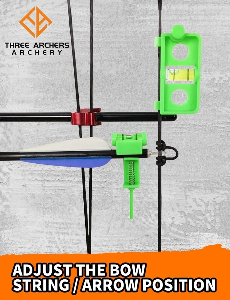 THREE ARCHERS Archery Bow Tuning and Mounting String Level Combo Kit for