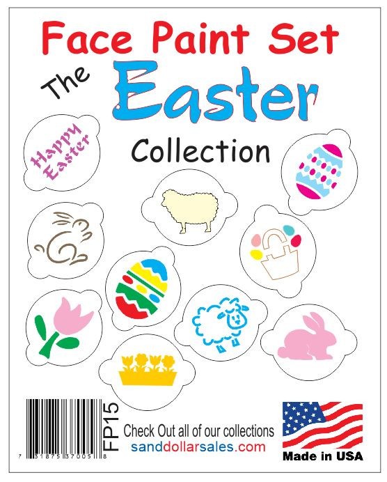 Face Paint Stencil Set Kit The Easter Collection FP15