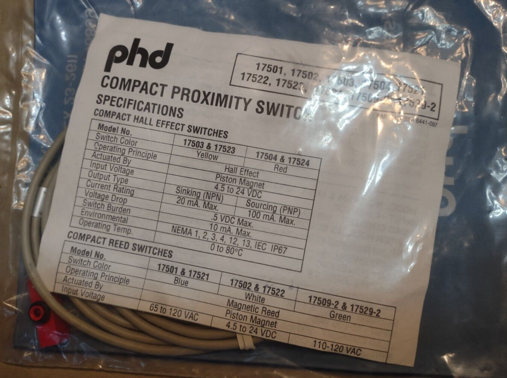 PHD 17504-1-06 REED SWITCH - NIB