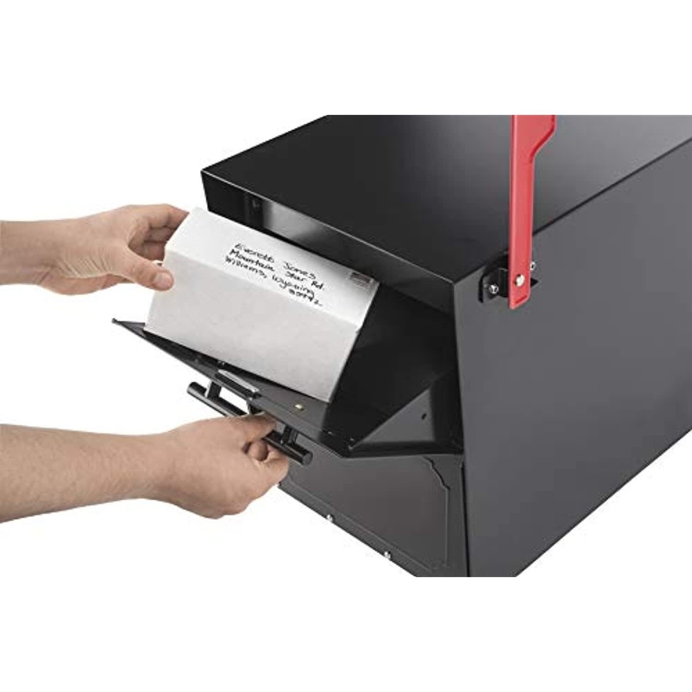 Architectural Mailboxes 620020B-10 TriBolt High Security Parcel Mailbox, Black