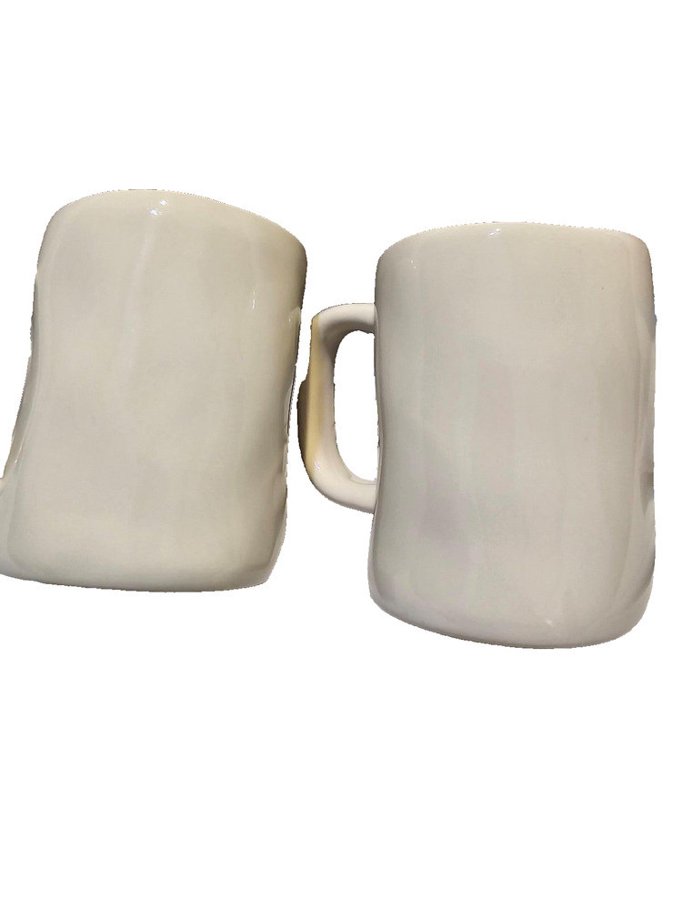 Rae Dunn sleepy Harmony white 2 Cup Bundle