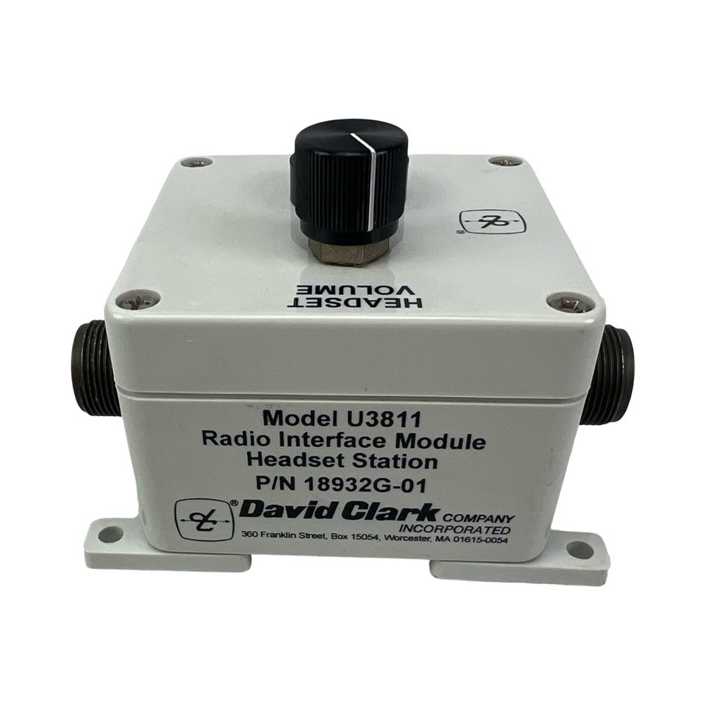 David Clark U3811 18932G-01 Radio Interface Module Headset Station