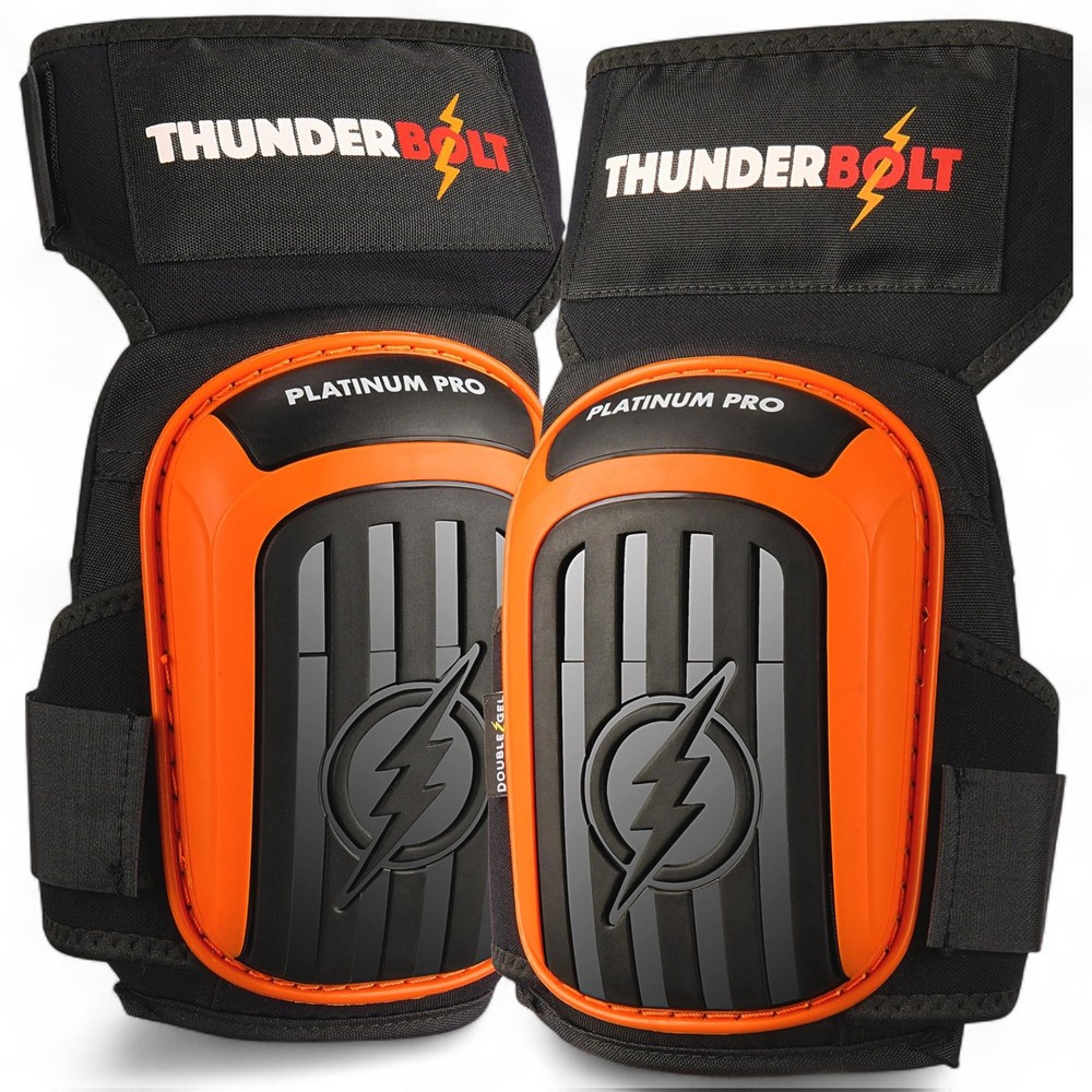 Thunderbolt Knee Pads for Work, Construction, Flooring, Gardening, Cleaning,