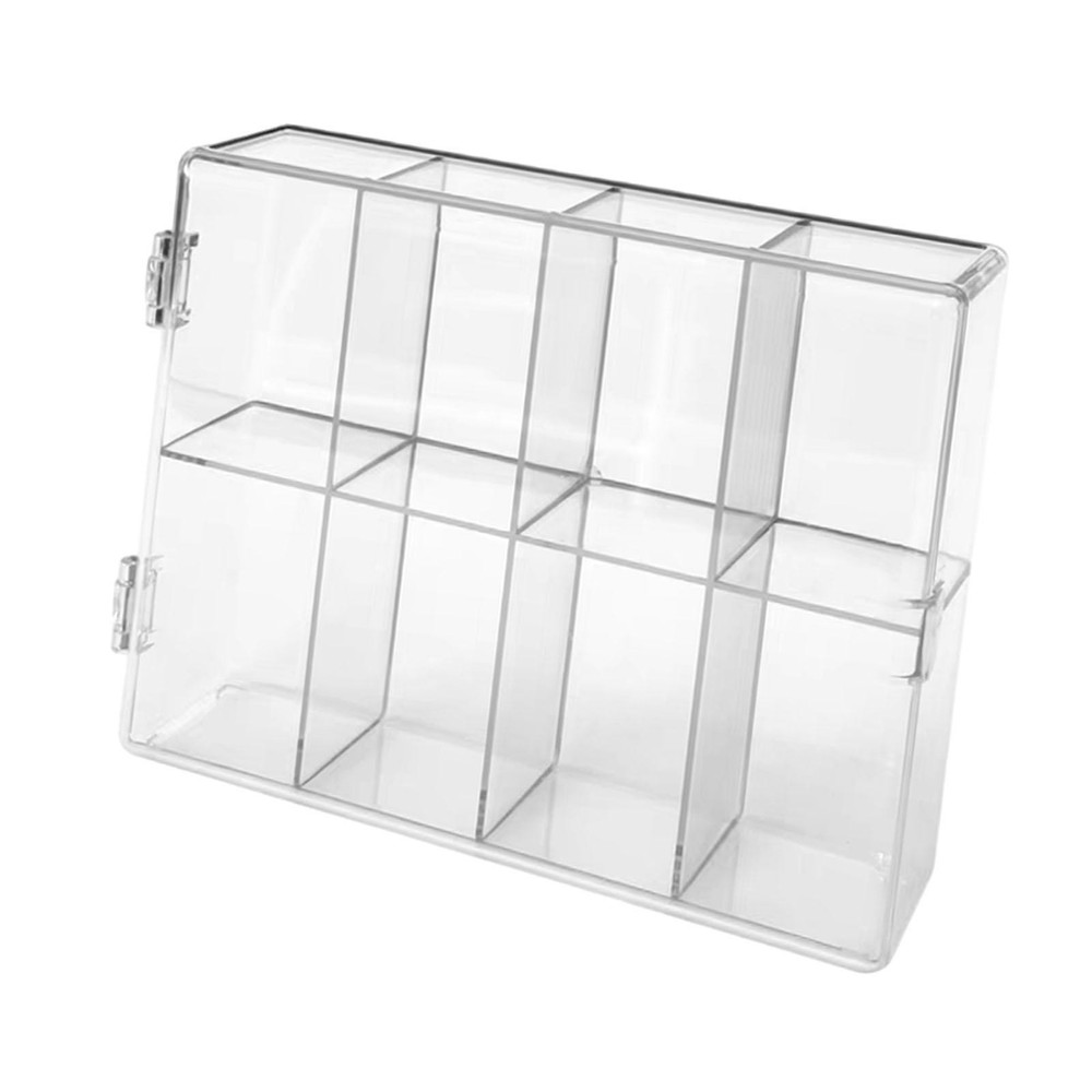 Figures Display Case Clear Display Case Dustproof 8 Grid Stand Transparent