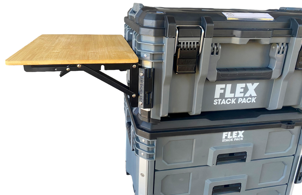 FLEX Stack Pack, Quick Detaching/Folding Bamboo Table