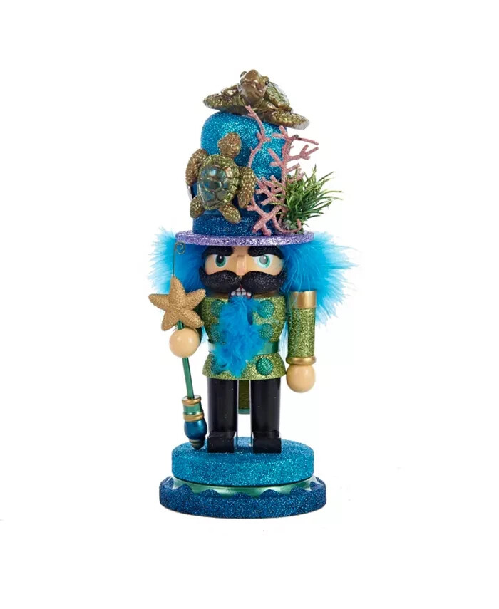 Kurt Adler Nutcracker with Sea Turtle Hat 11-Inch