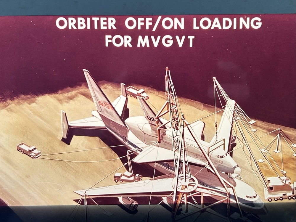 1977 NASA KSC Shuttle Artist Concept Loading Presentation Transparency-95