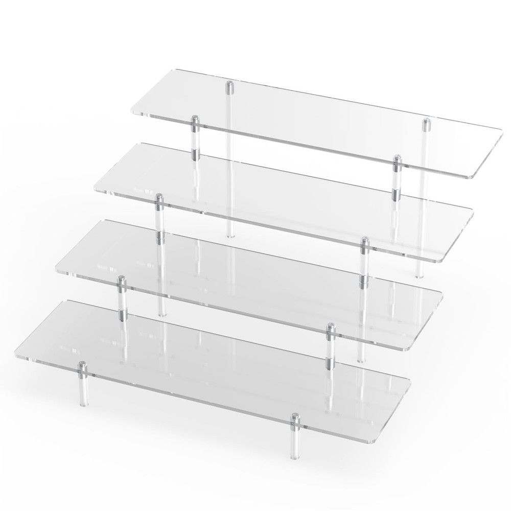 Acrylic Display Riser Stand Shelf Clear 4 Tier Cupcake Perfume