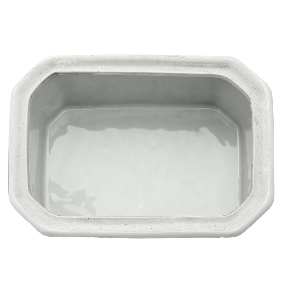 Red Lantern 8" White Porcelain Covered Jar