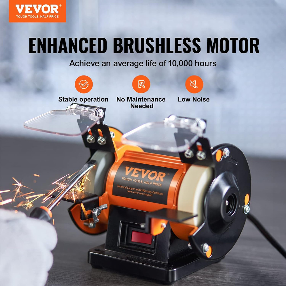Bench Buffer Polisher, Bench Buffer Grinder Polishing & Buffing Machine for Meta