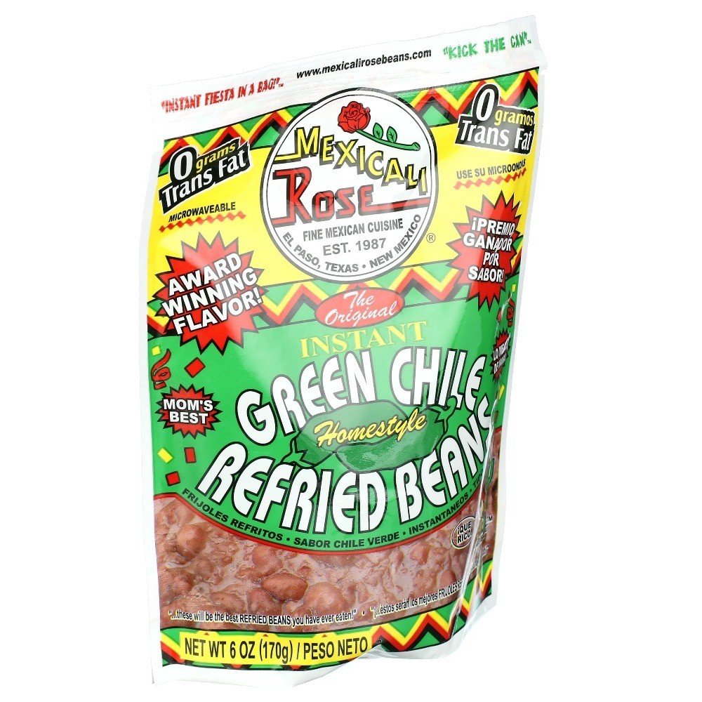 Instant Green Chili Refried Beans Mild Spice 4 Pack