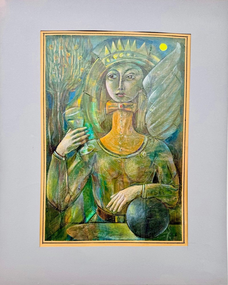 Original Russian Abstract Composition, Graphics, Postmodernism, Signed.
