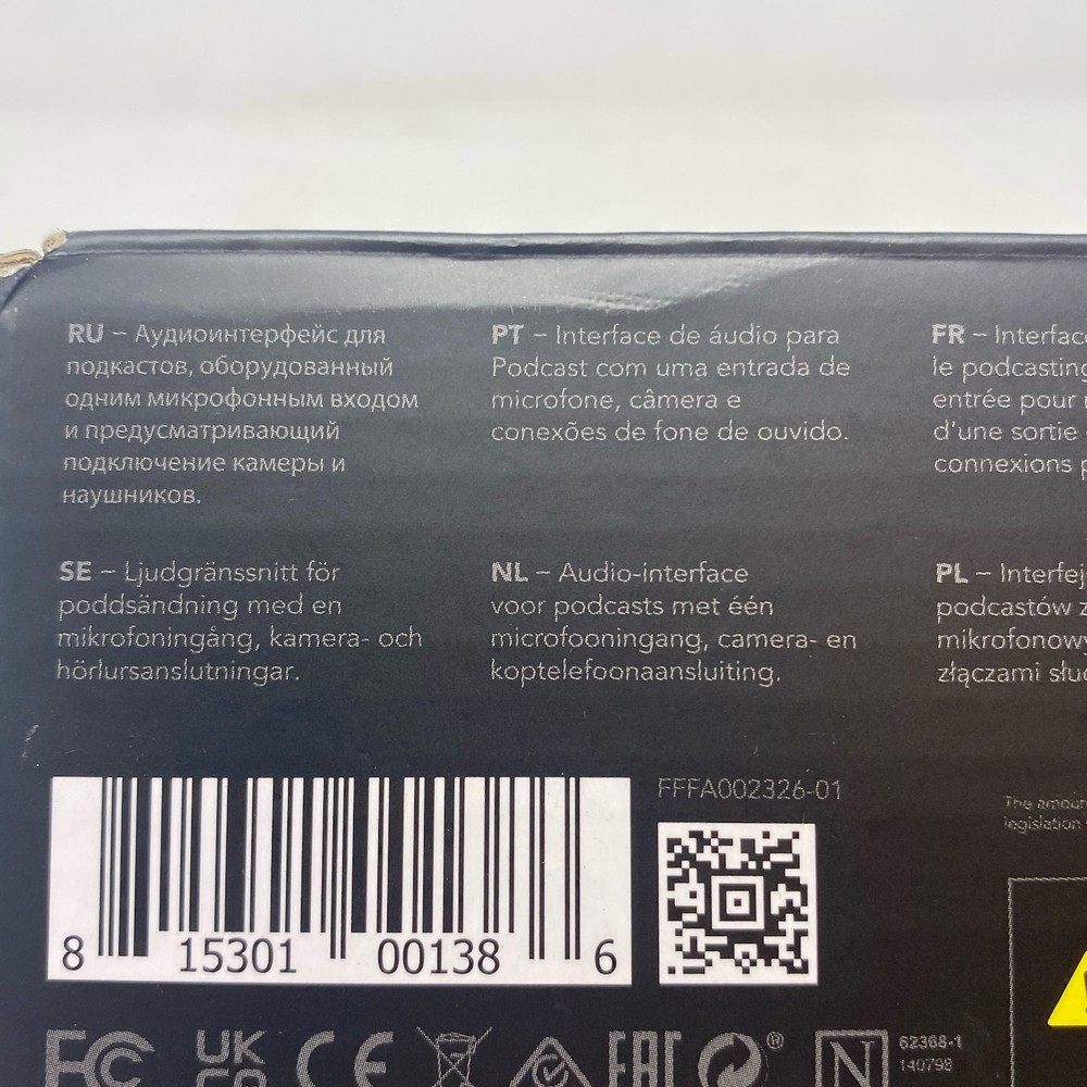 Focusrite Vocaster One USB-C Podcast Interface - Black