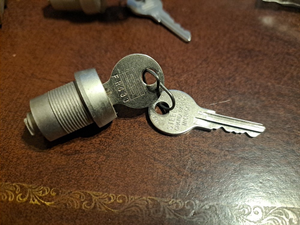 Steelcase Replacement Lock Cylinder Plug Core with keys