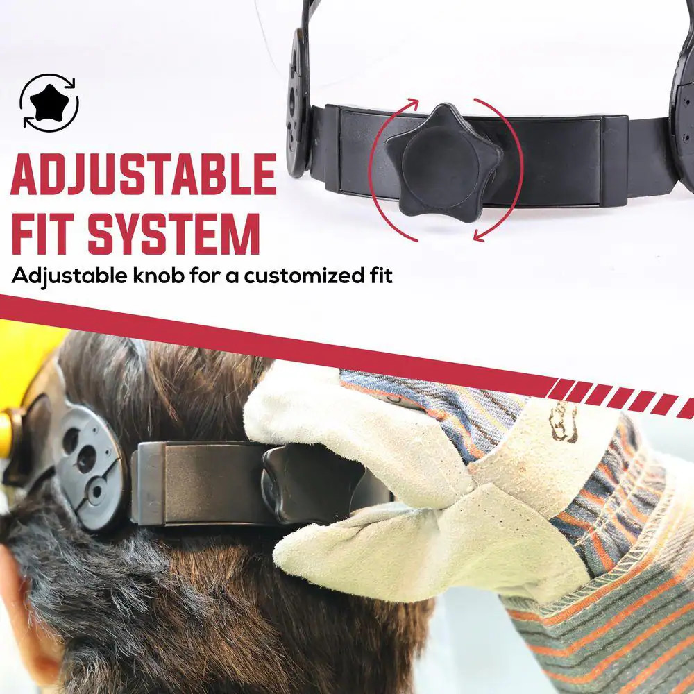 3-Pack, Yellow/Clear, Reusable Face Shield with Ratchet