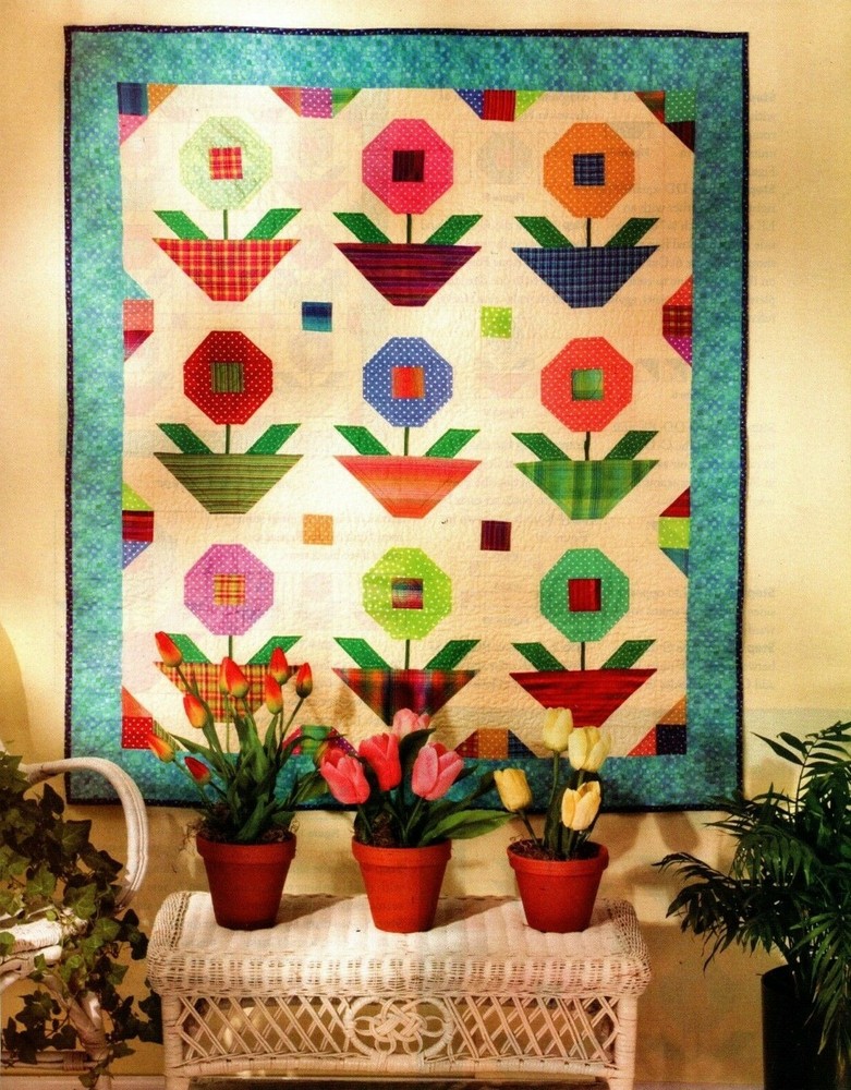 Polka Dotty Posies Quilt Pattern Pieced BY