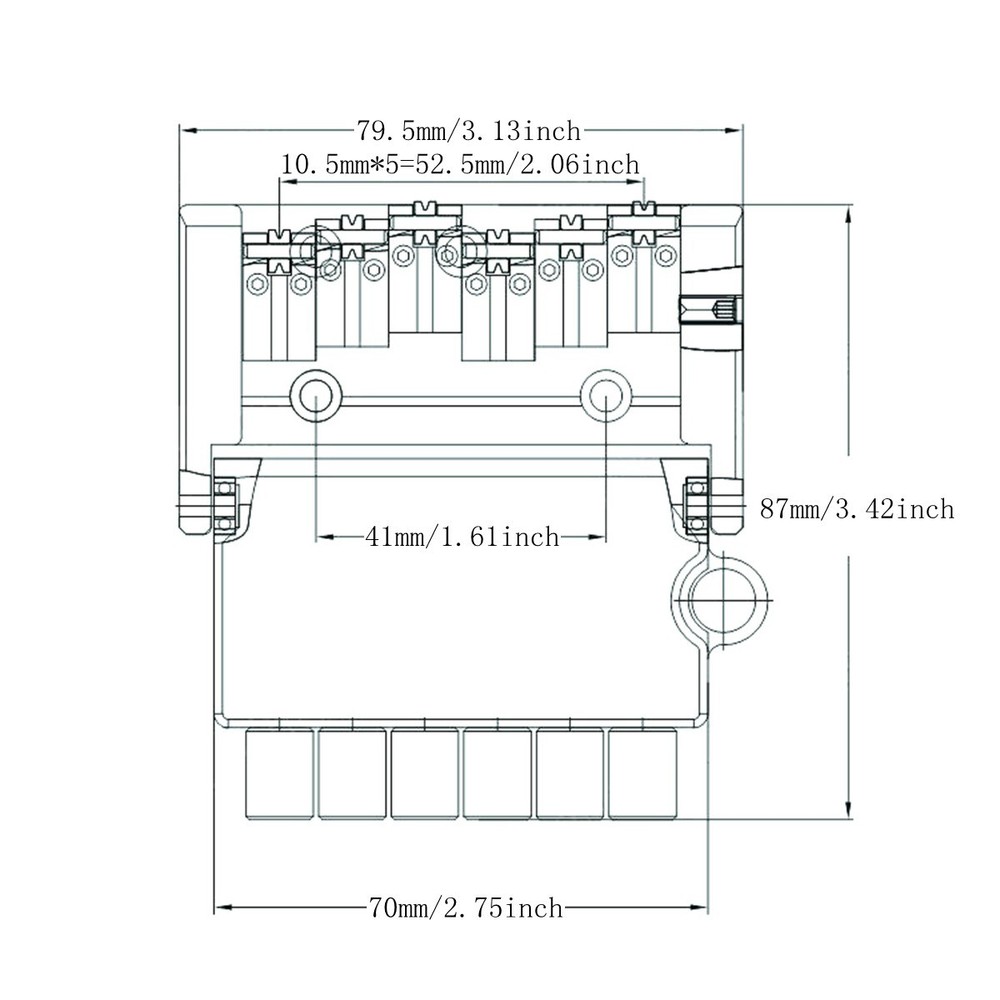 6 String Headless Electric Guitar Roller Tremolo Bridge with String Locks Black