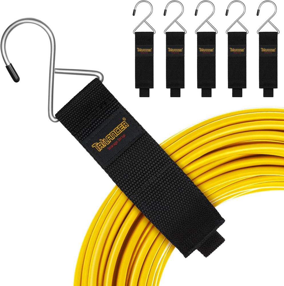 Extension Cord Organizer and Hanger (6-Pack),  Hook-And-Loop Storage Straps with