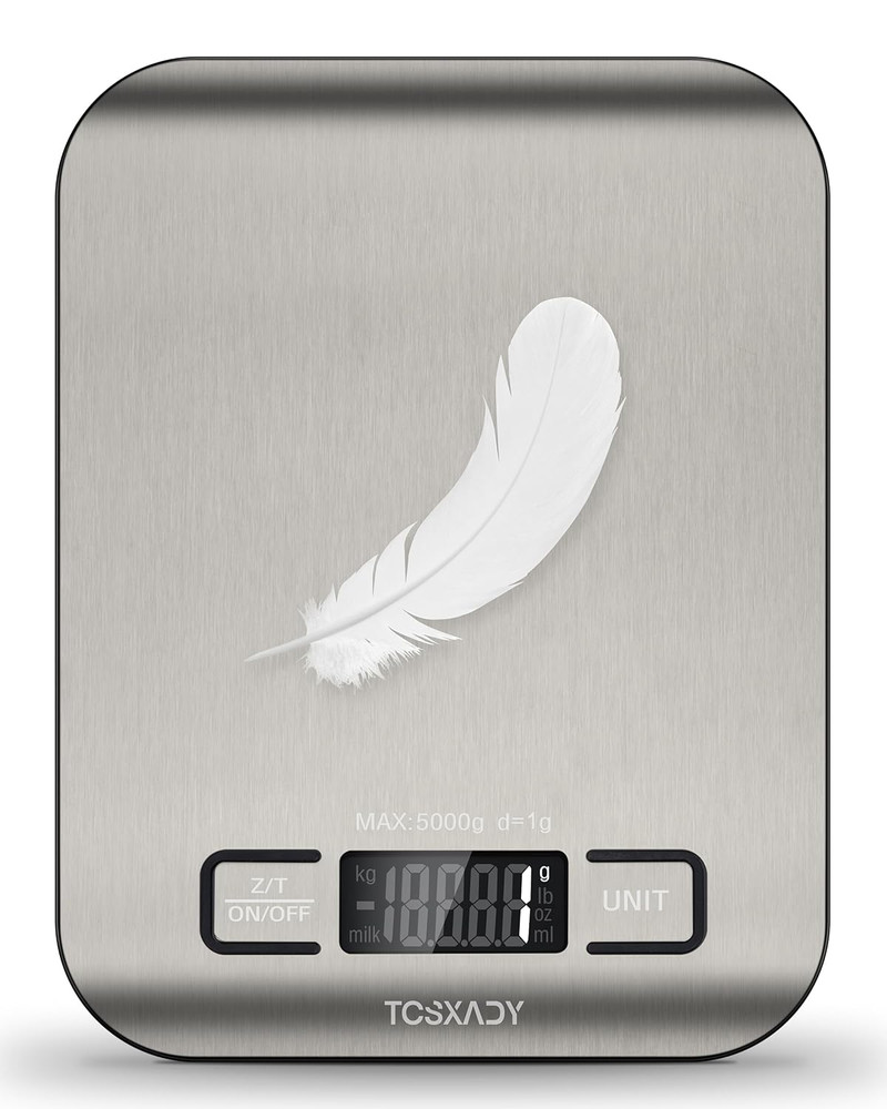 Food Scale,11Lb Digital Kitchen Scale with 6 Units LCD Display and Tare Function