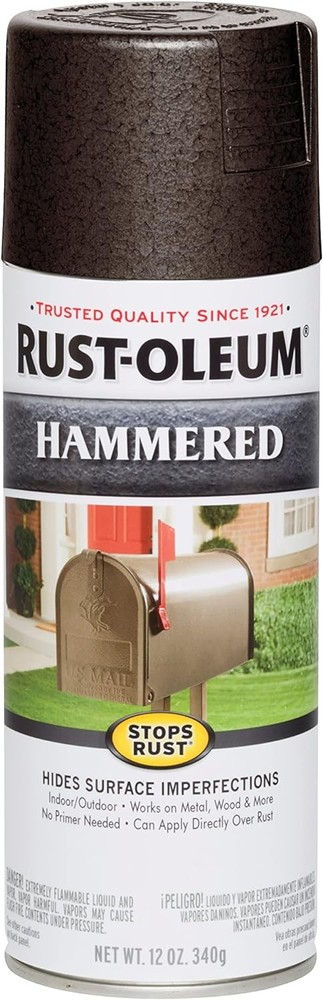 Stops Rust Hammered Spray Paint, Gray, 12 Ounce (Pack of 2)