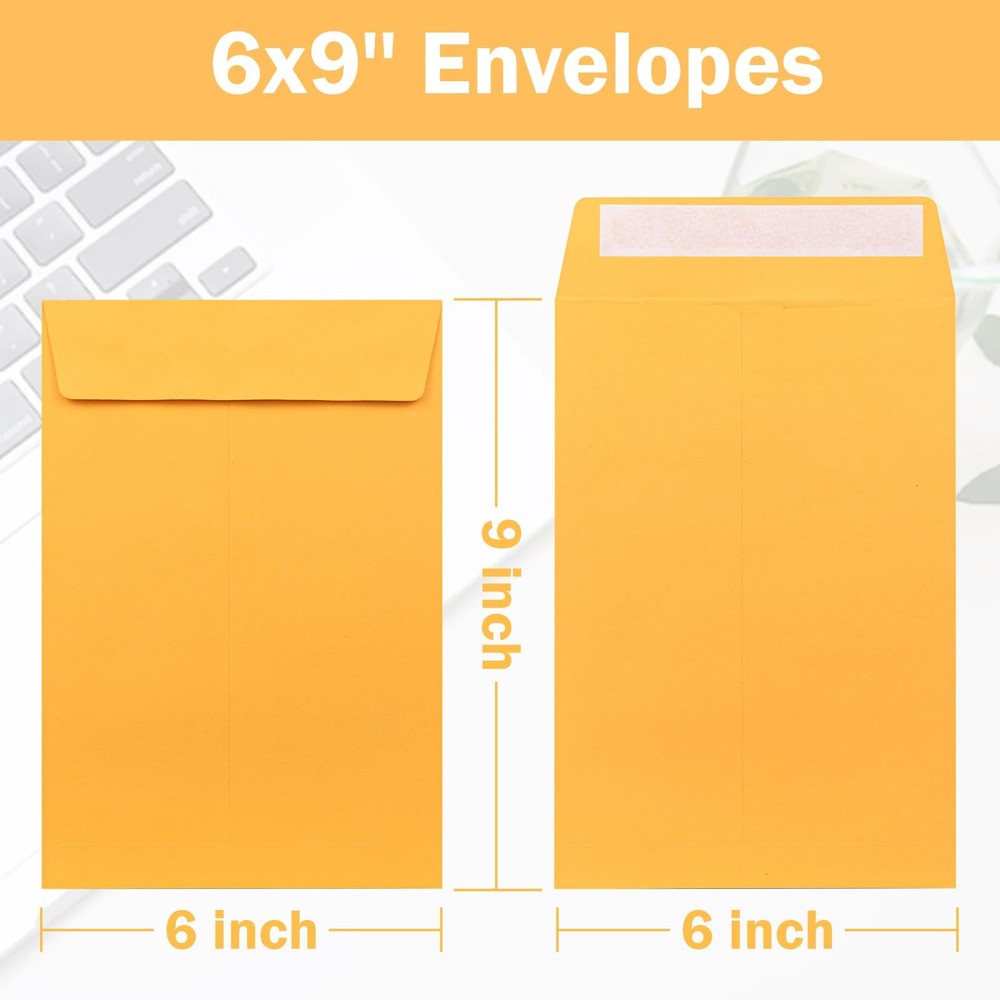 6x9 Envelopes Self Seal for Mailing, Organize, Storage, Home Documents