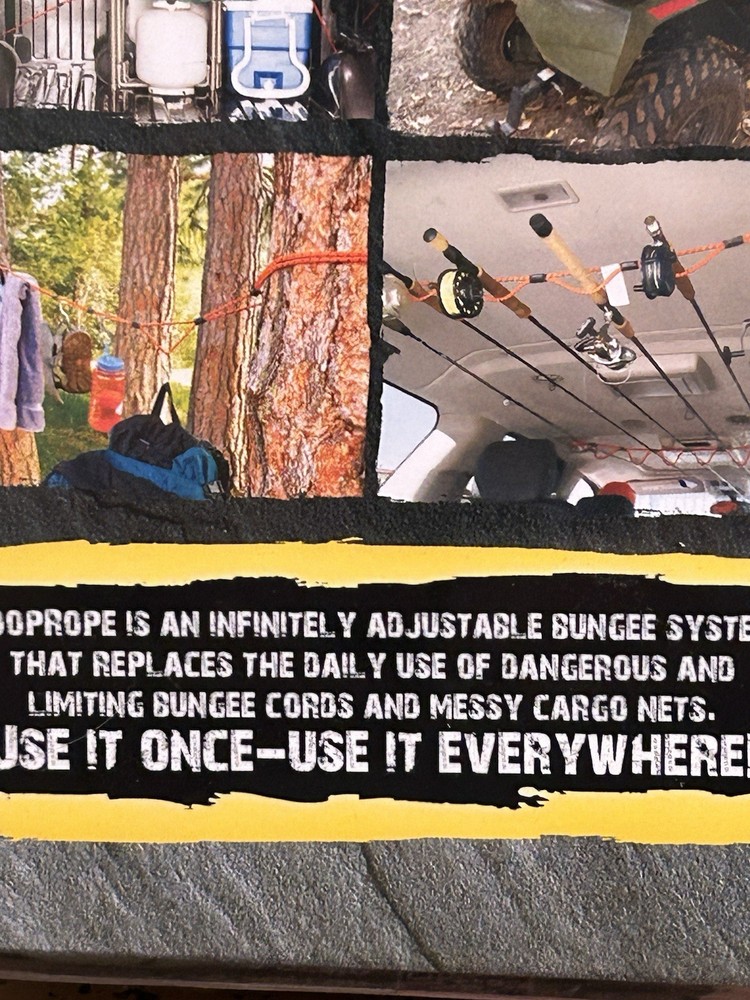 LoopRope Loop Rope Multi-Purpose 5 Ft. Tie Down Fastening System ~ Orange Black