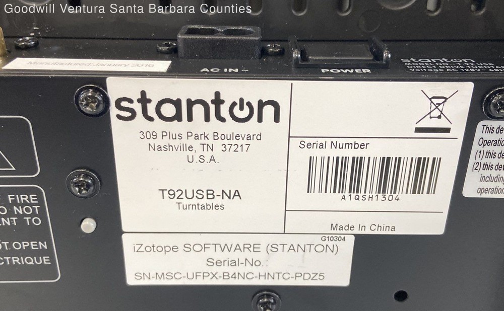 Stanton T.92 USB DJ Turntable