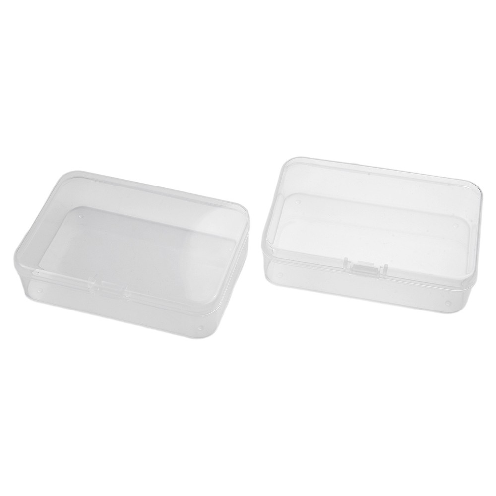 Plastic Box Rectangle Keeper Transparent Crafts Organizer 5pcs Storage