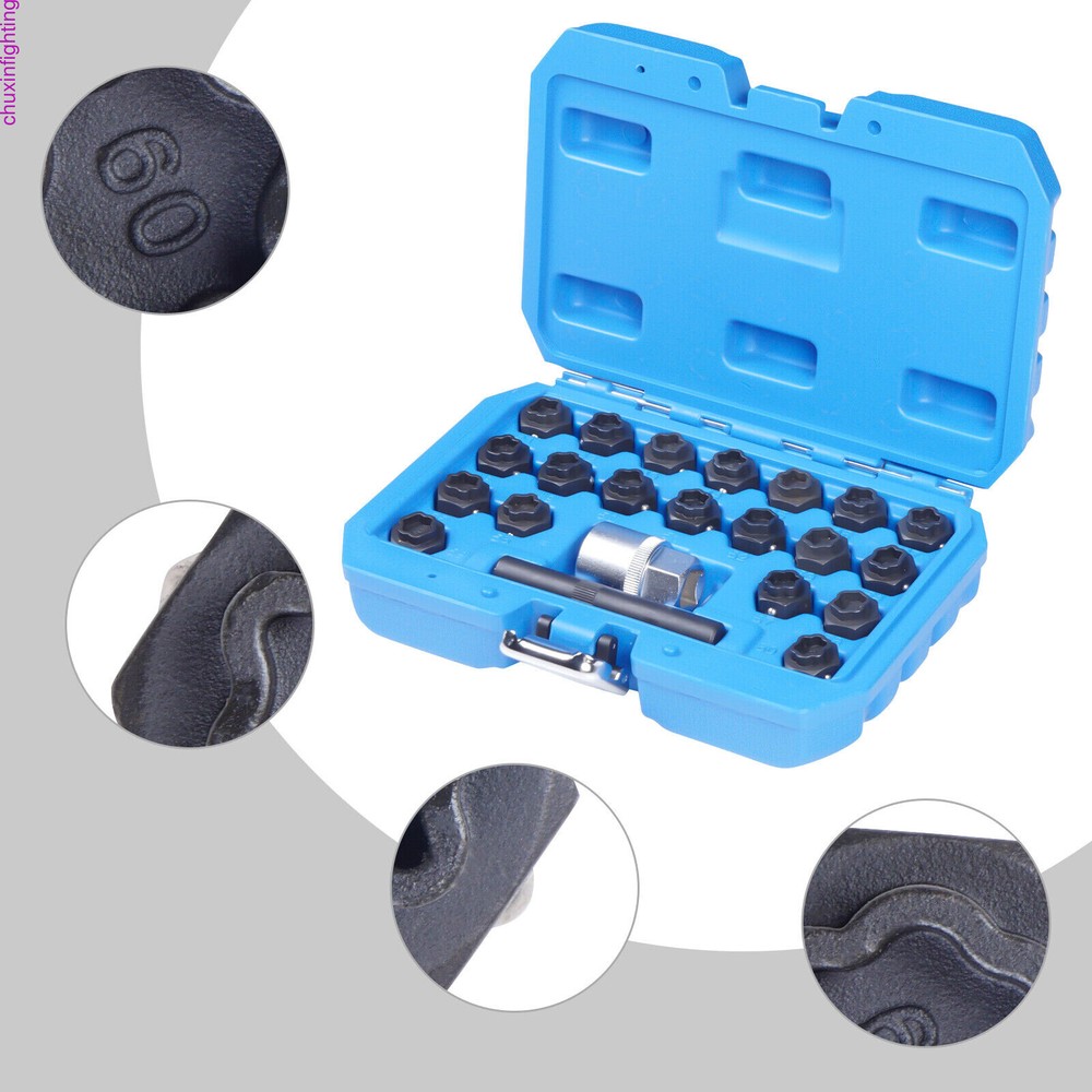 22pc Set For BMW MASTER LOCKING WHEEL Anti-Theft NUT KEY SET REMOVAL LOCK Socket
