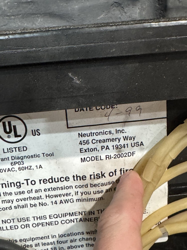 Snap-On Neutronics Deluxe Refrigerant Diagnostic Tool Technology EEAC312B