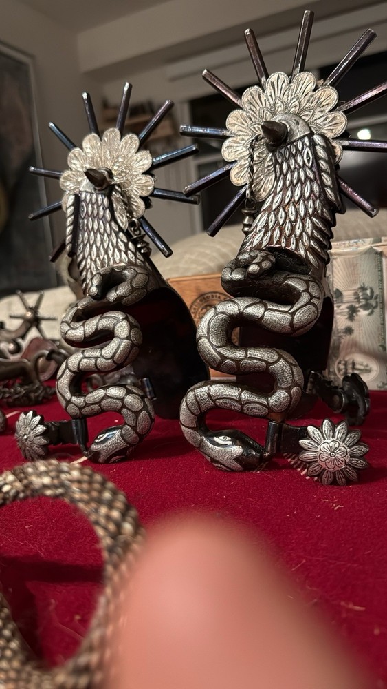 Antique Big Mexican Snake Spurs