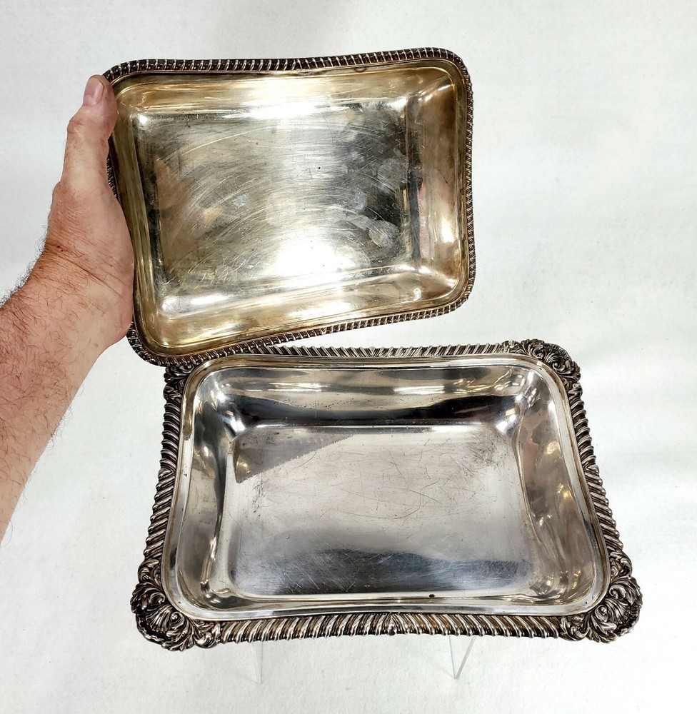 Antique Elkington Silver Plate Covered Serving Dish