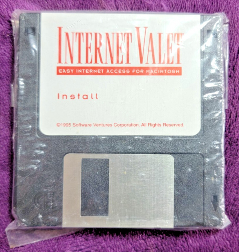 1995 Internet Valet Floppy Disk Set 3x SEALED ~ Early Web Access Software Vault