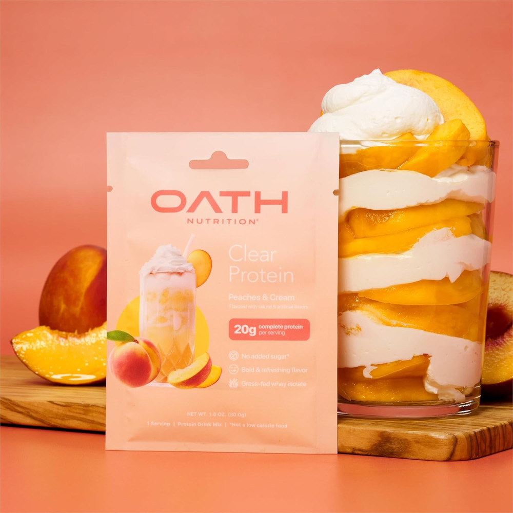 Clear Whey Isolate Protein Powder, Peaches & Cream, 20G Complete Protein per ...
