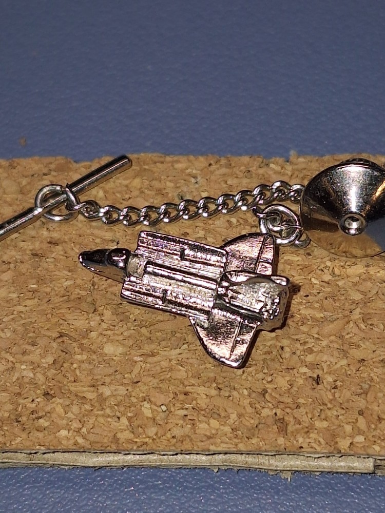SPACE SHUTTLE TIE PIN SILVER TONE FINISH