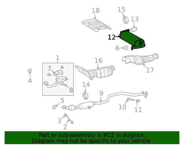 Genuine GM Muffler & Pipe 88975830