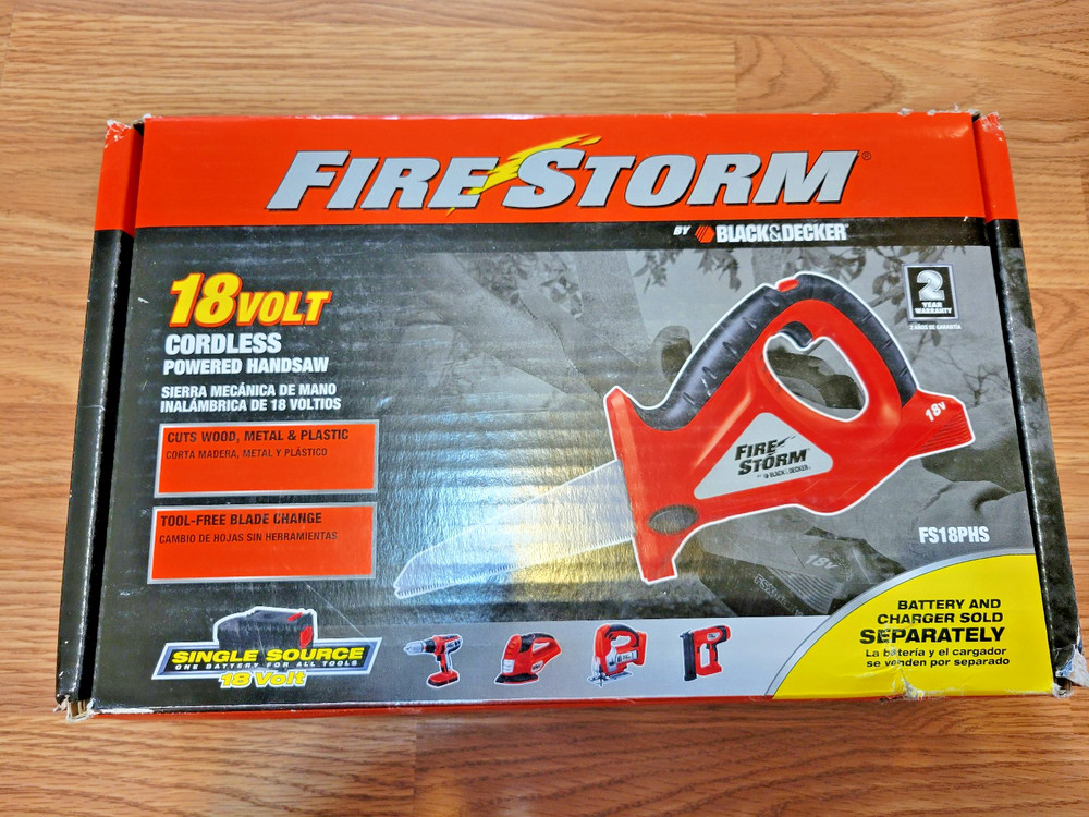 Black & Decker Firestorm 18V Cordless Powered Handsaw (Open Box)