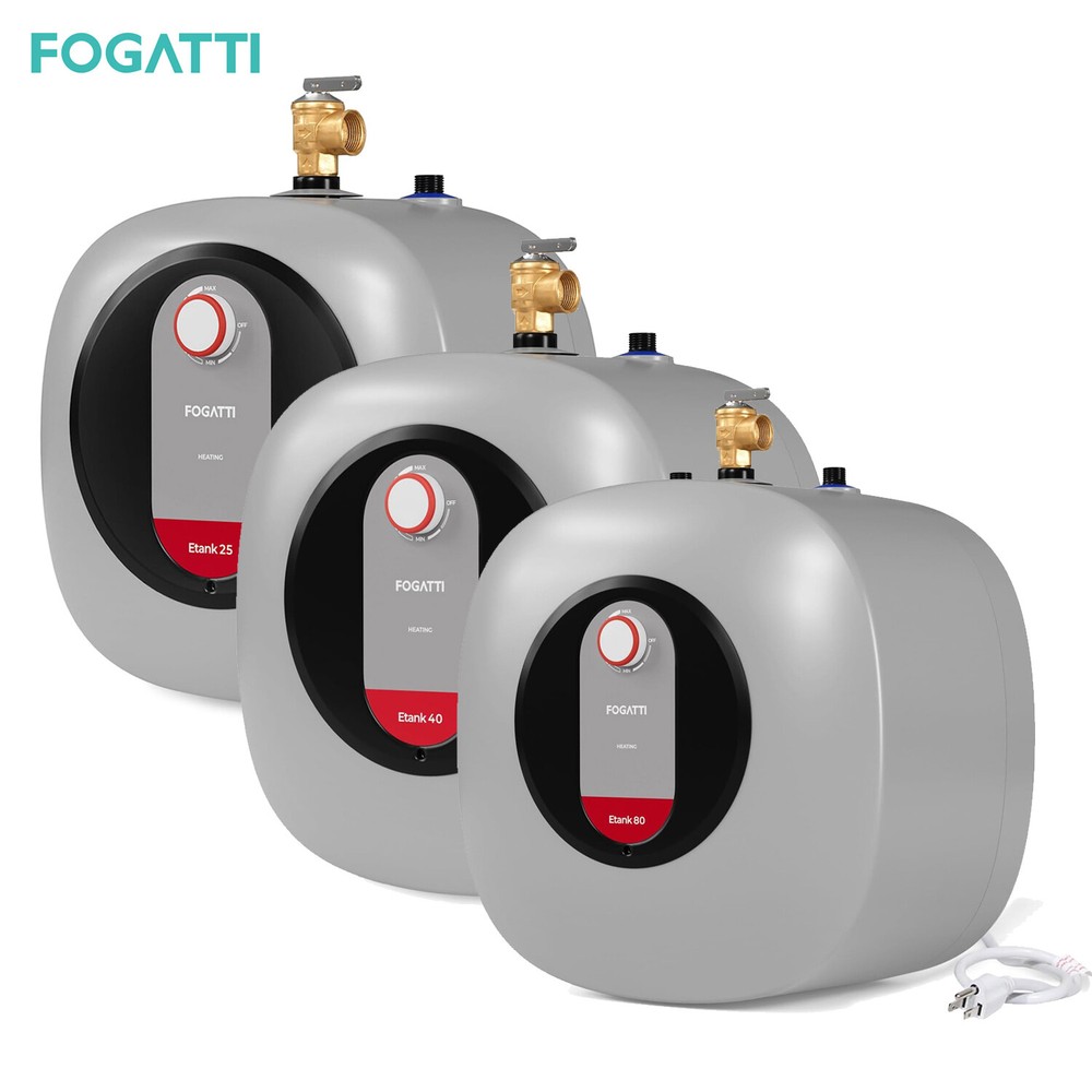 FOGATTI 2.5/4/8 Gallon Electric Hot Water Heater Mini Tank Boiler Compact 1440W