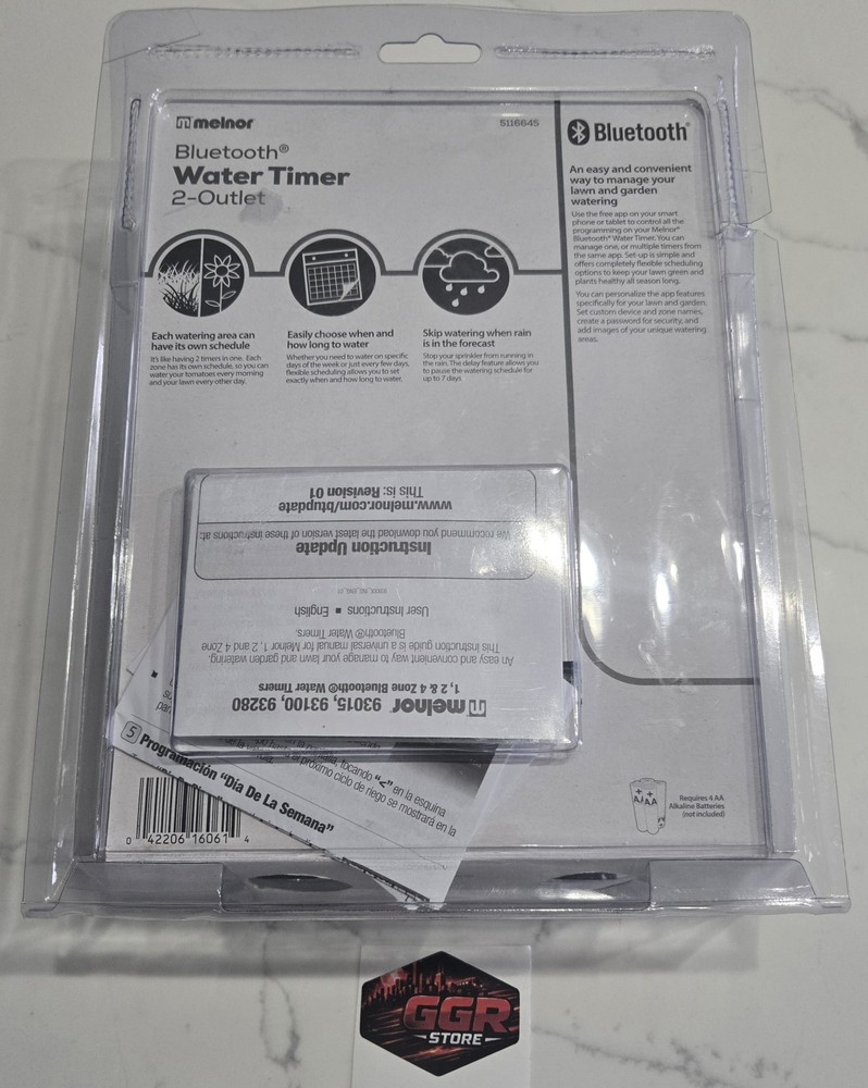 Melnor Bluetooth Programmable 2-Outlet Hose Water Timer 5116645