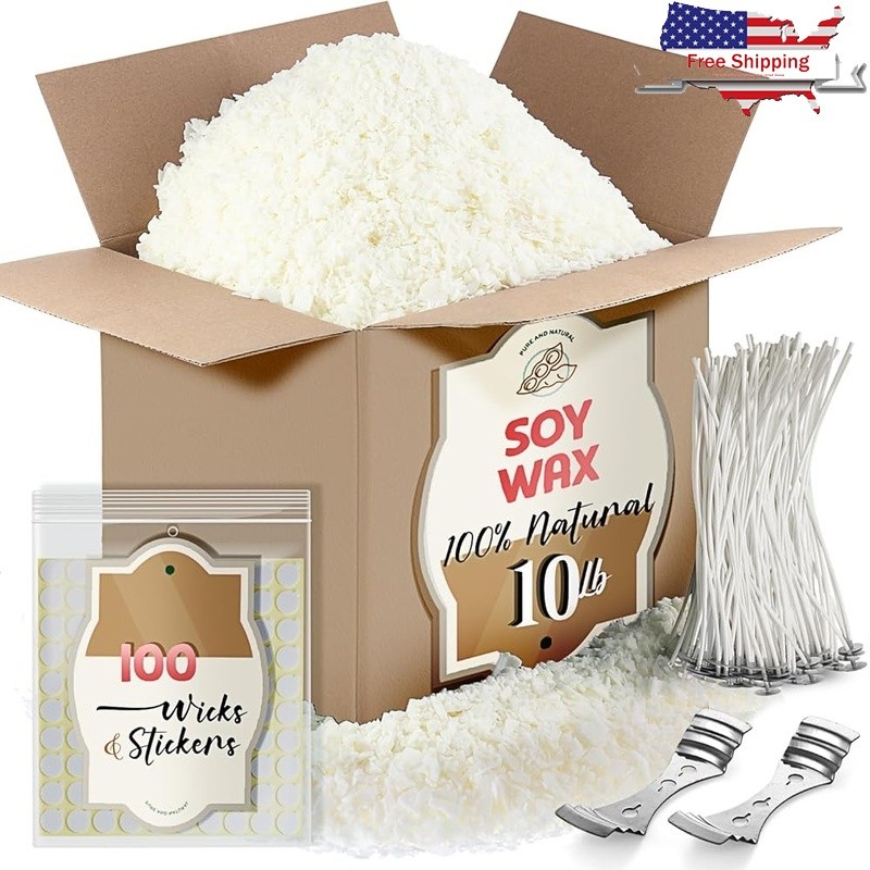 All-In-One Soy Candle Making Kit W/ Wicks Adhesive Tools Eco Friendly Easy Use