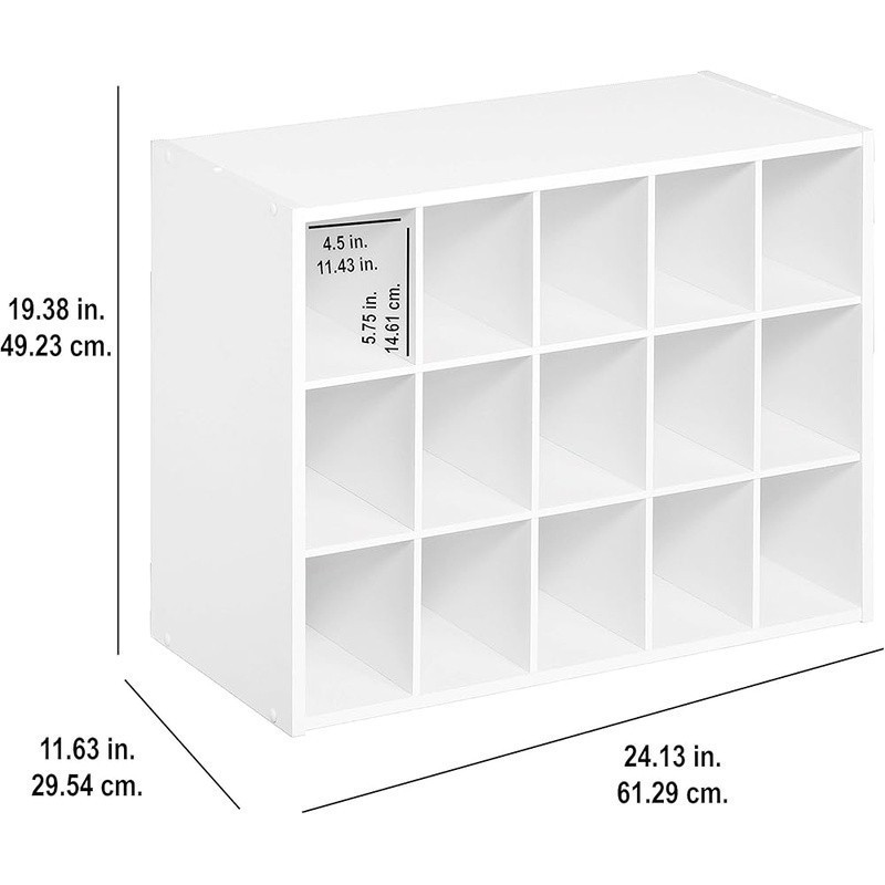 15 Cubes Stackable Shoe Organizer Storage Solution Closet Entryway Mudroom New