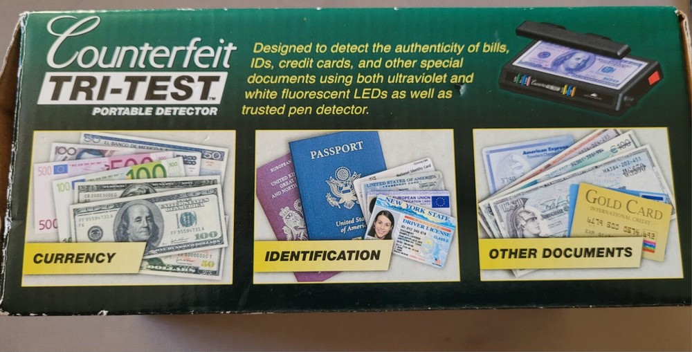 Vintage Dri Mark Counterfeit Tri-Test