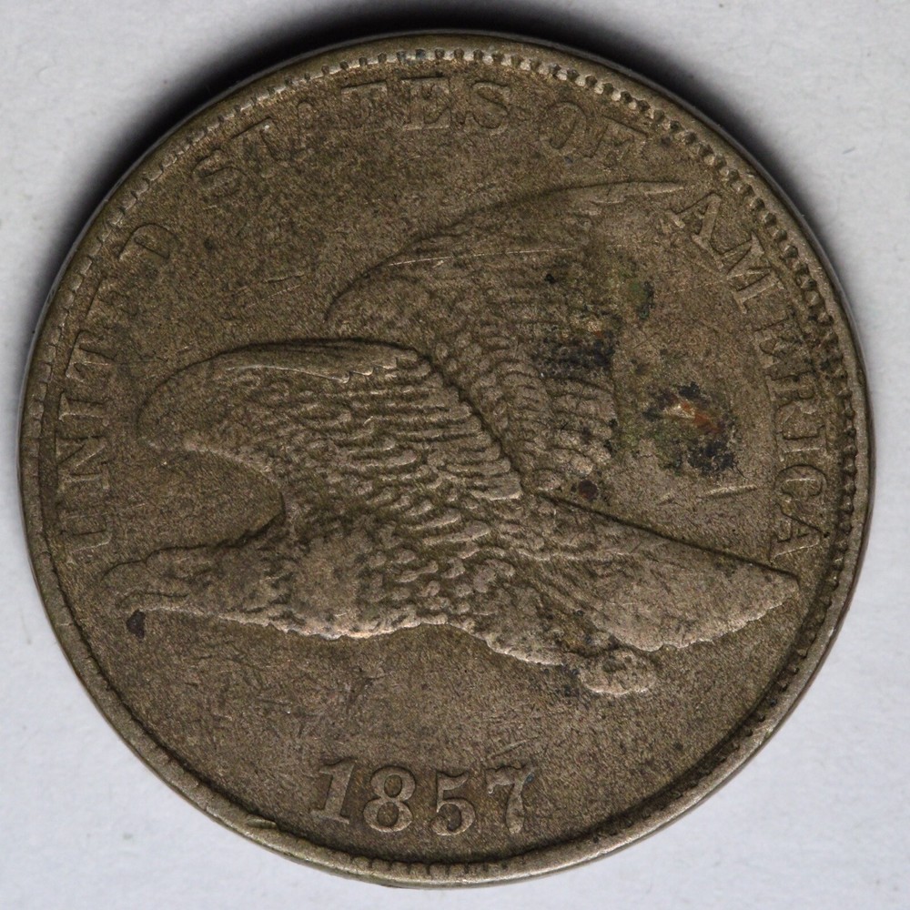 1857 Flying Eagle Cent Penny XF+ E104 XQMM